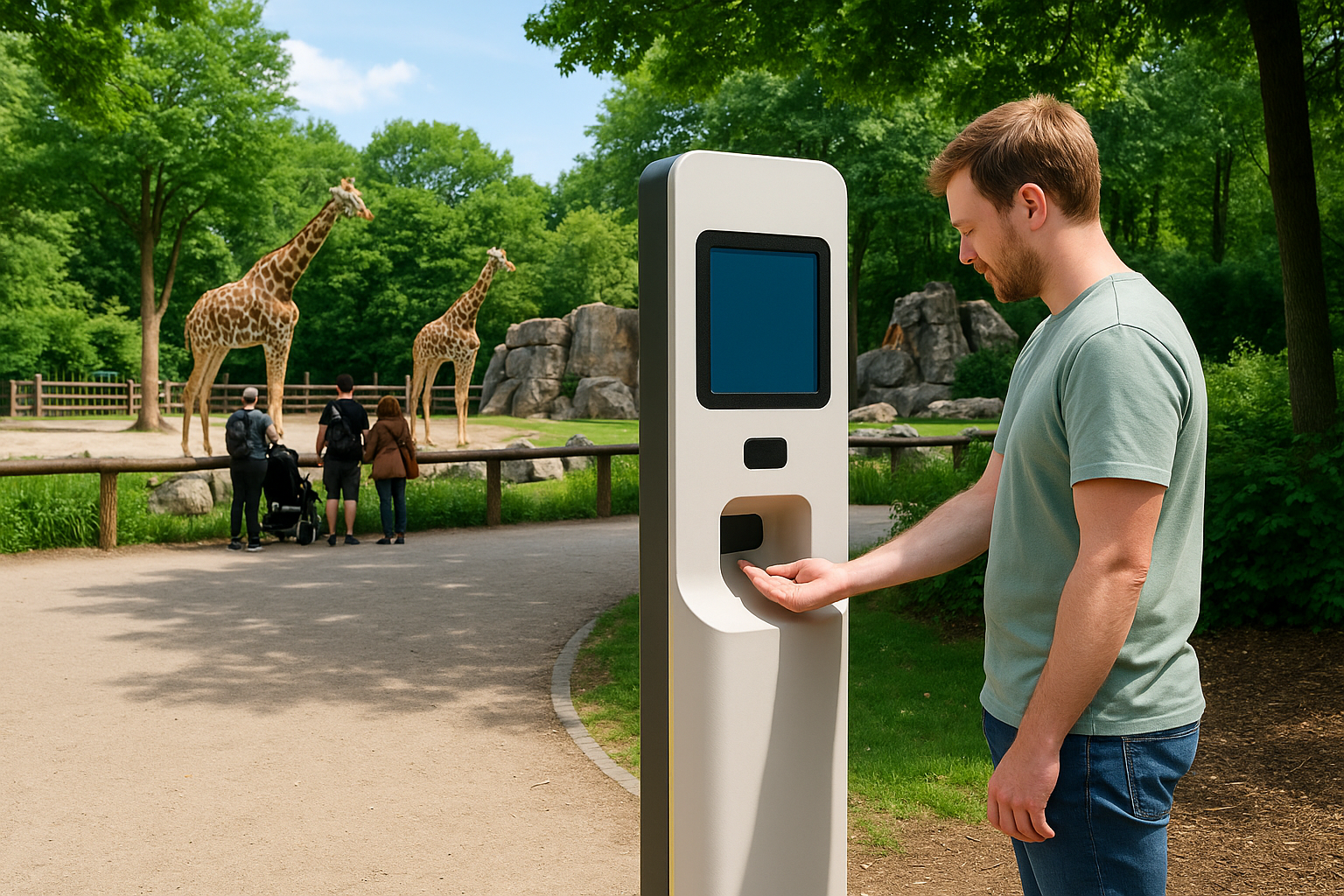 Sunscreen dispensers at a venue